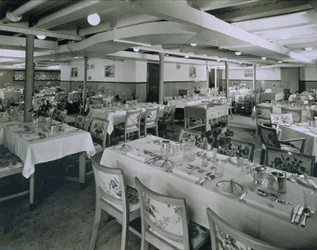 Vista de un comedor a bordo de un crucero